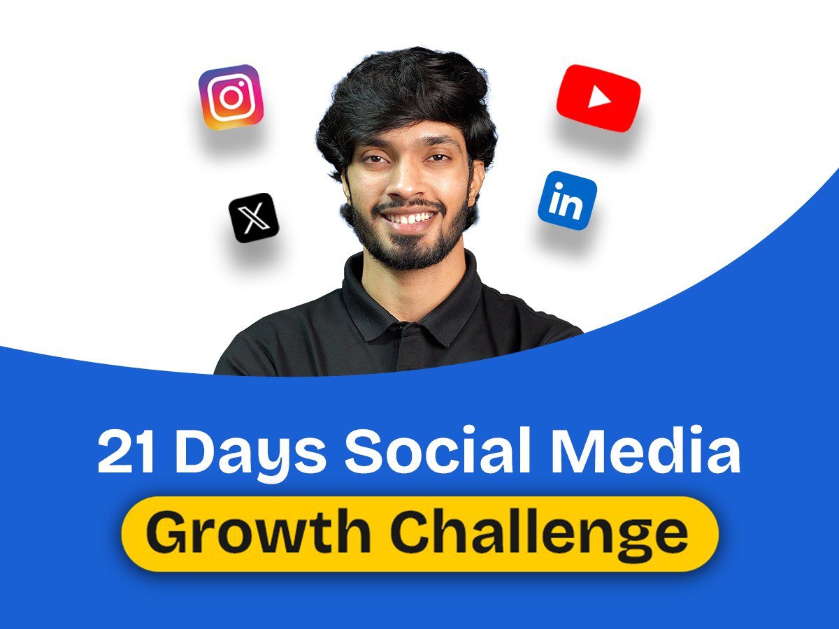 21 Days Social Media Growth Challenge by Deepak Daiya
